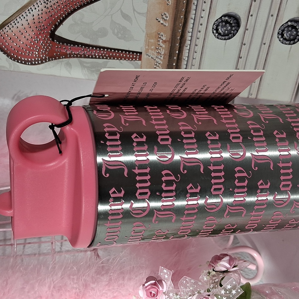 JUICY COUTURE Logo Stainless Steel Insulated Tumbler 26 oz NWT - Picture 2 of 6